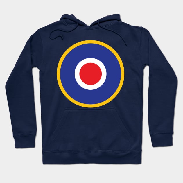 Iconic British RAF target roundel Spitfire, Hurricane, Lancaster. Hoodie by retropetrol